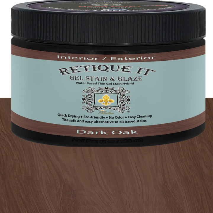 Retique It Water Based Gel Stain - Dark Oak 8 oz.