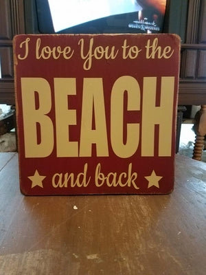 Wood Signs - Love You to the Beach